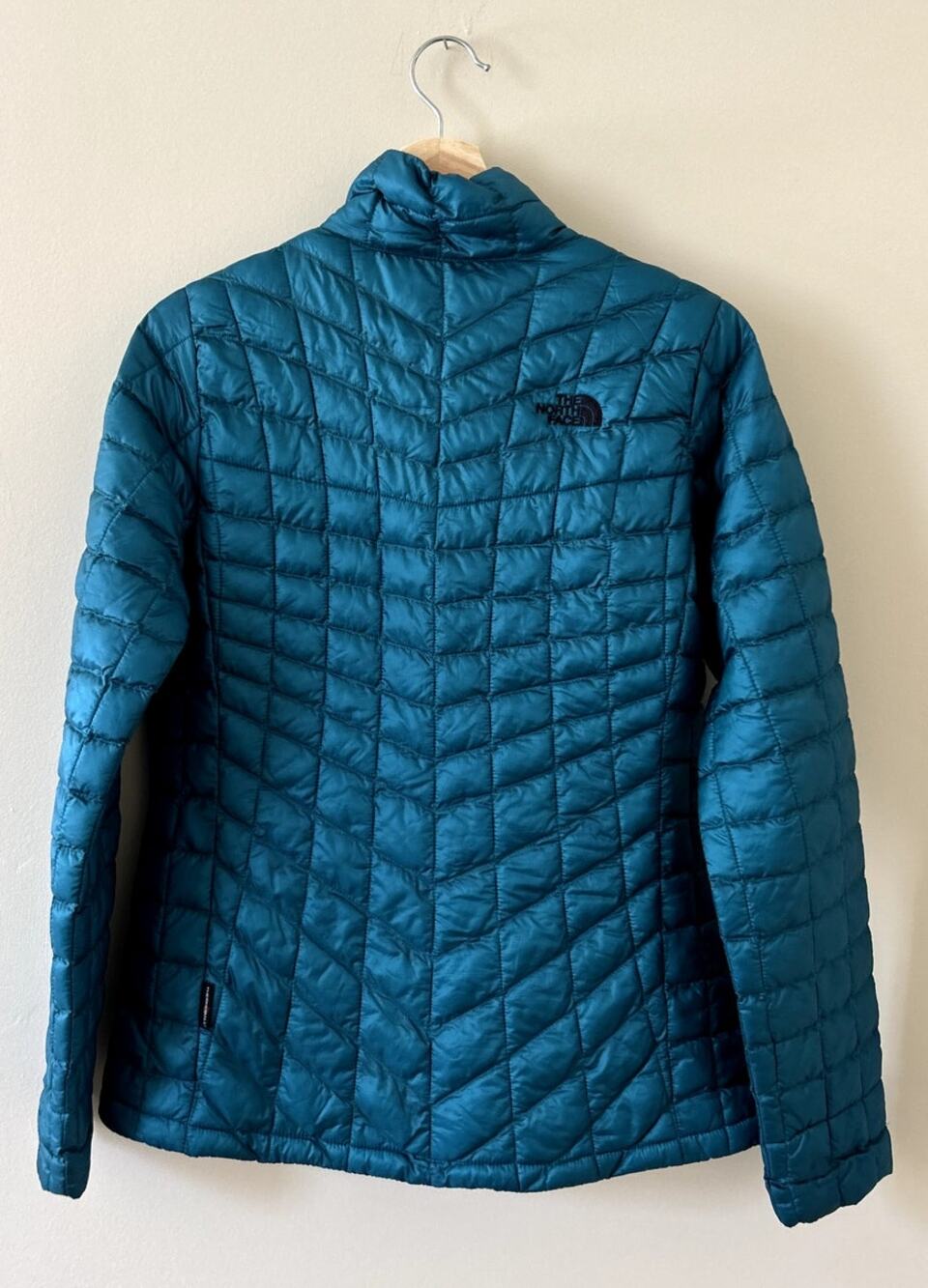 The North Face Blue Teal Matte ThermoBall Full-zip Puffer Jacket Women's Medium